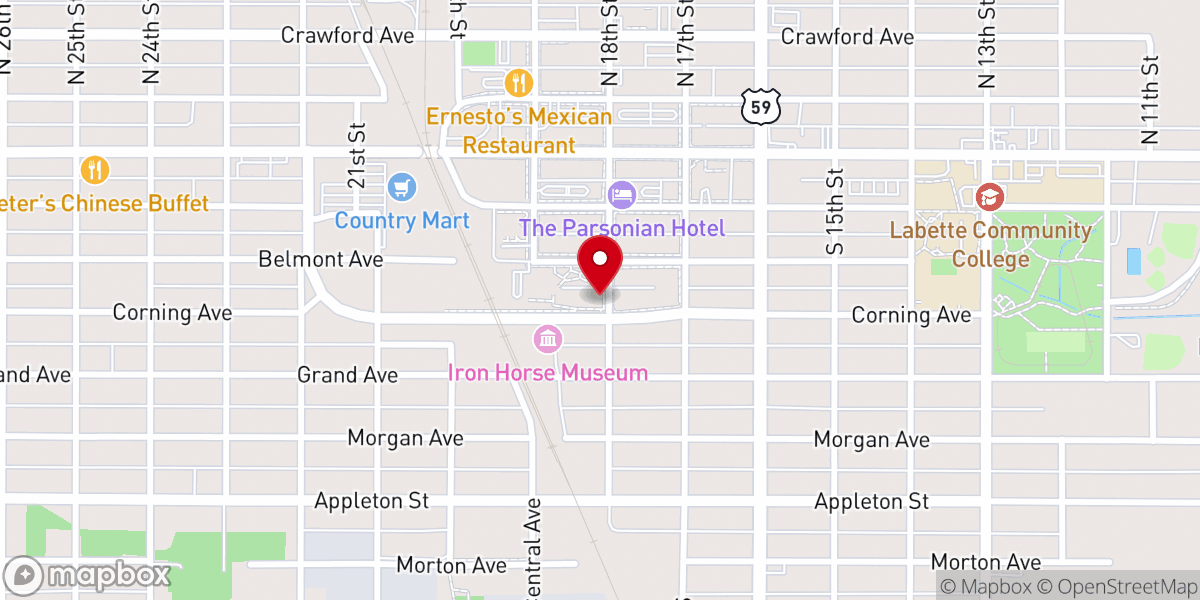 Map showing location of St. John’s Episcopal Church