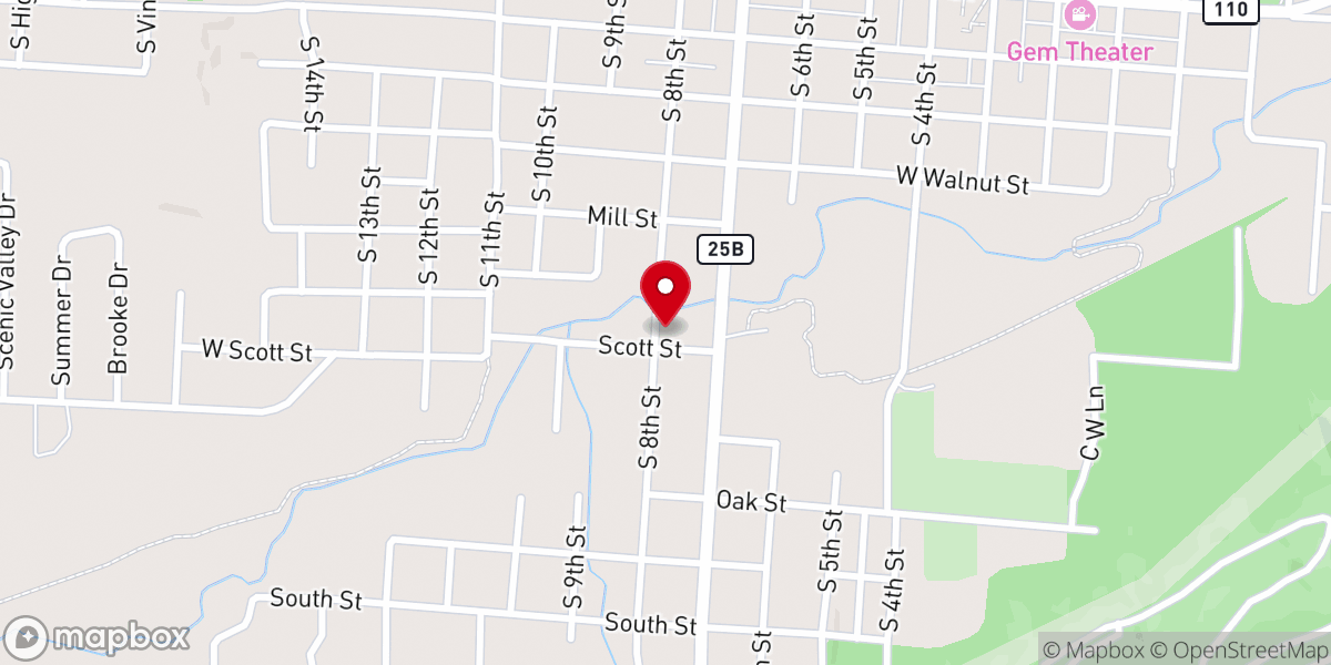 Map showing location of Breakin’ Bread Community Kitchen