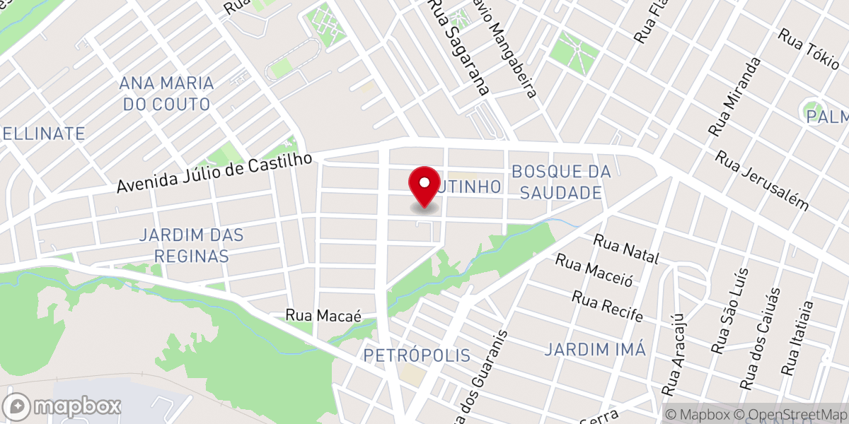 Map showing location of Igreja Cristã em Campo Grande