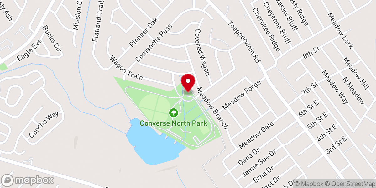 Map showing location of Converse North Park