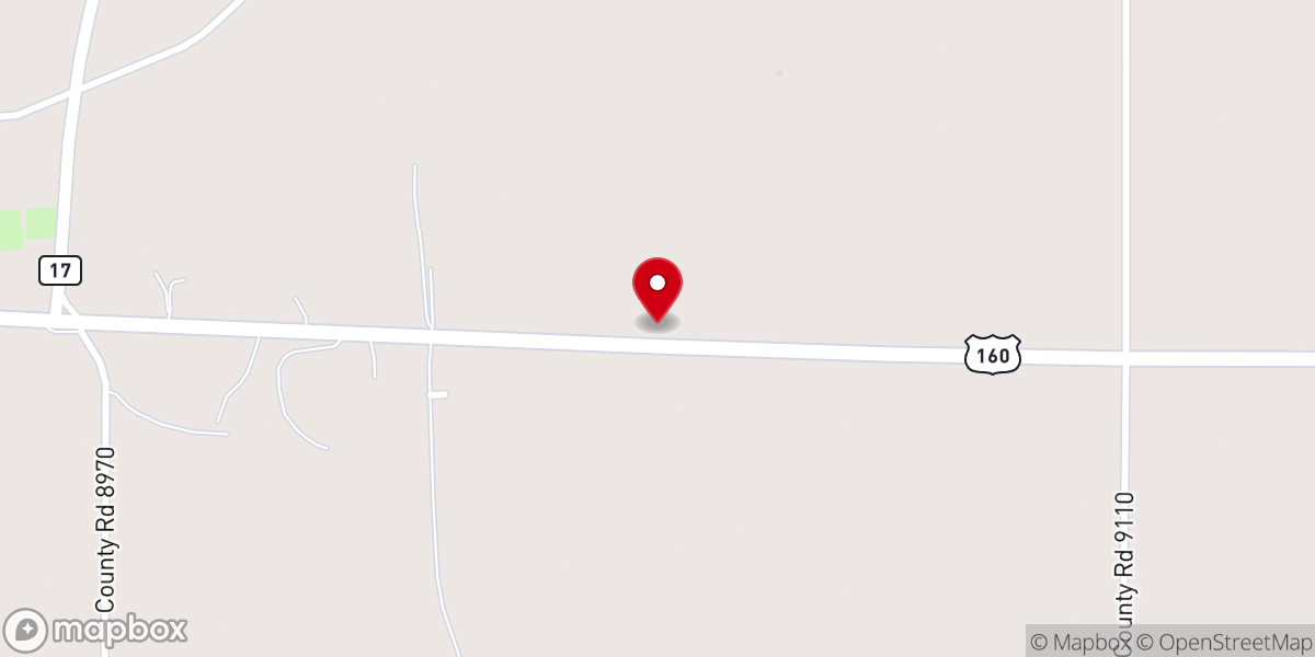 Map showing location of Smith Chapel Church