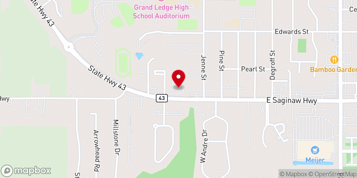 Map showing location of First Congregational United Church of Christ