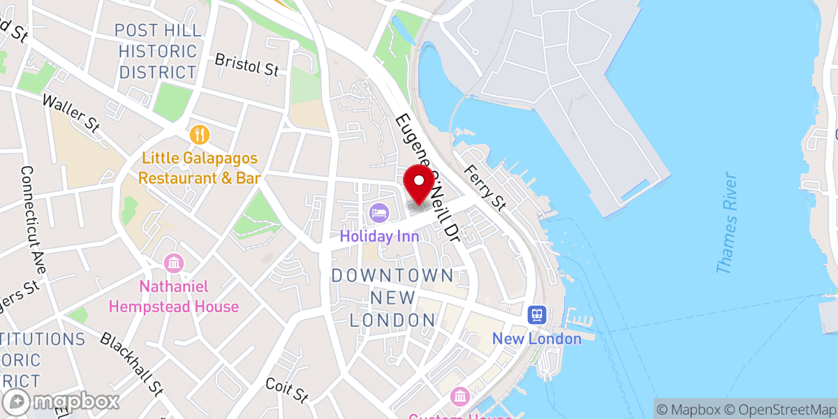 Map showing location of The Salvation Army of New London, Connecticut