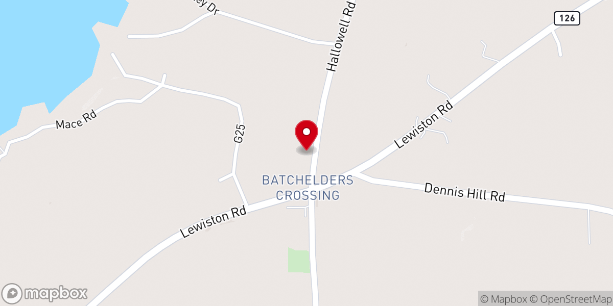 Map showing location of North Baptist Church