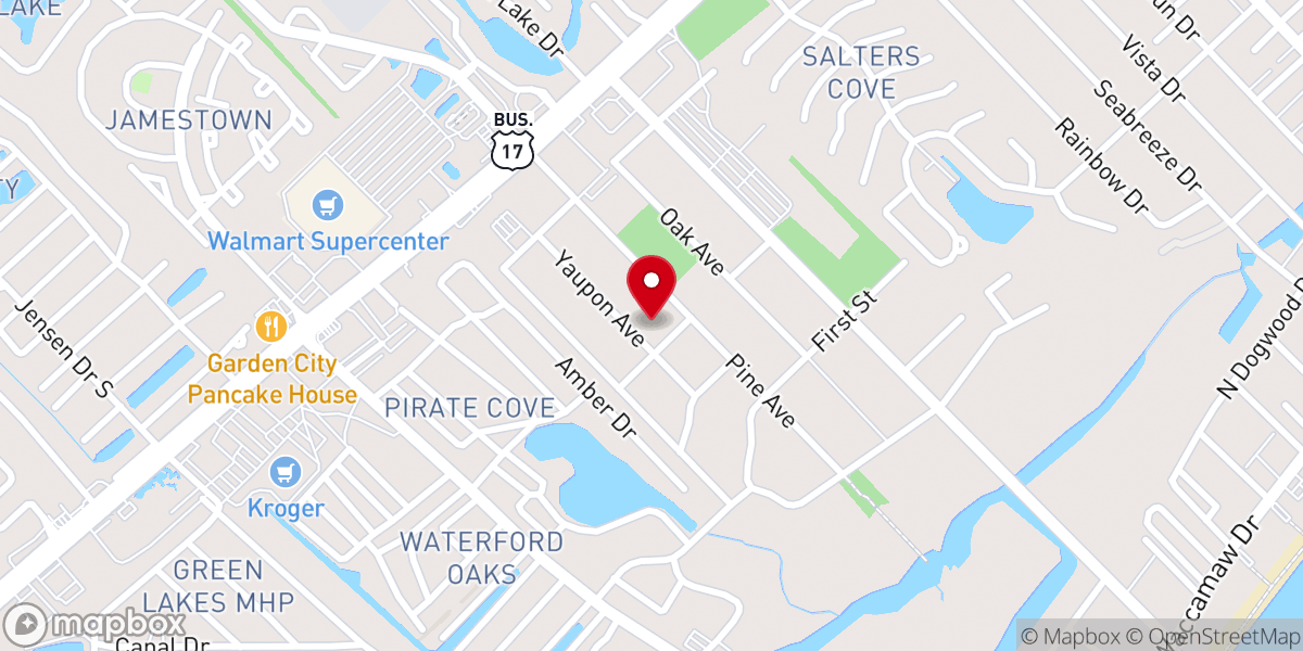 Map showing location of Garden City Baptist Church