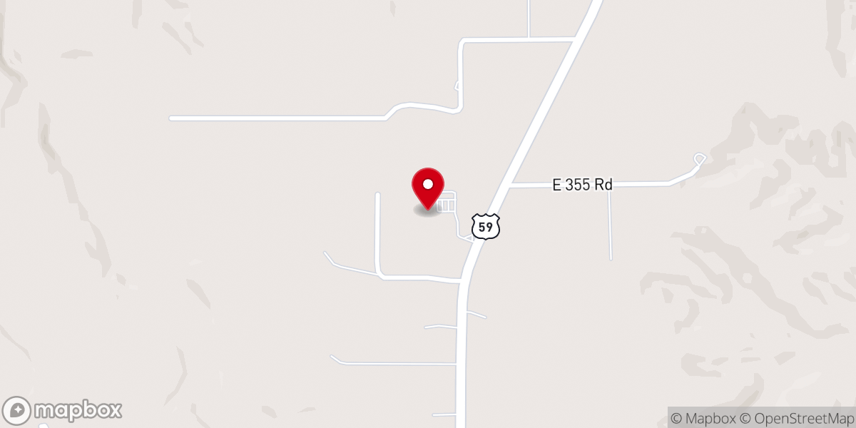 Map showing location of Delaware Baptist Church