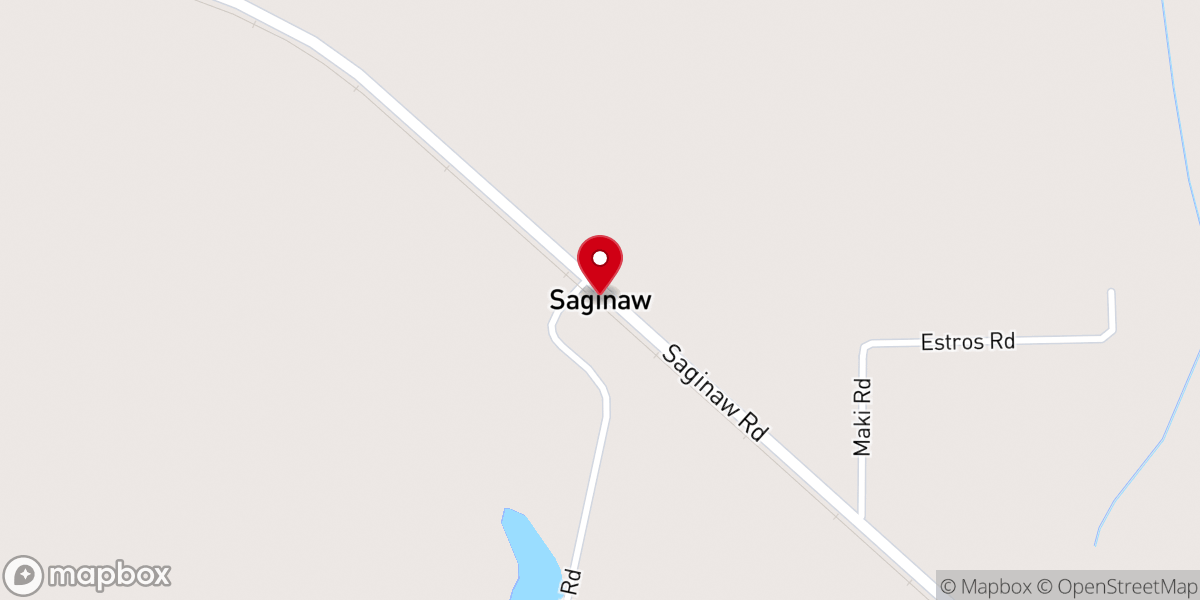 Map showing location of Saginaw