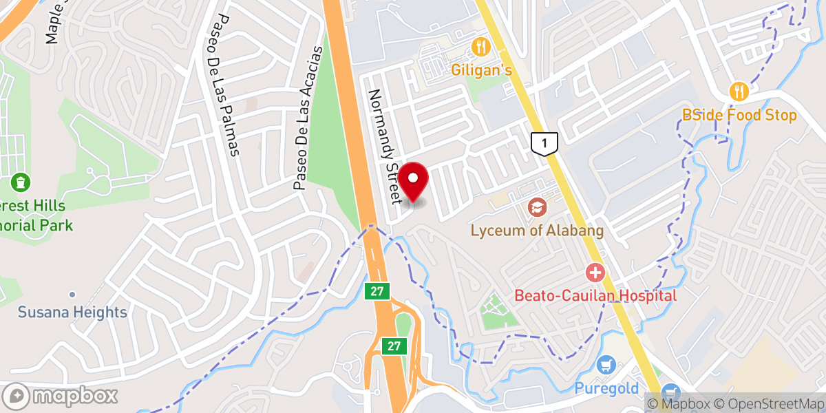 Map showing location of United Pentecostal Church (RTCM - Tunasan)