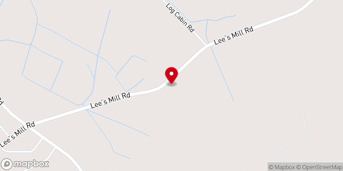 Map showing location of Evens Grove Church