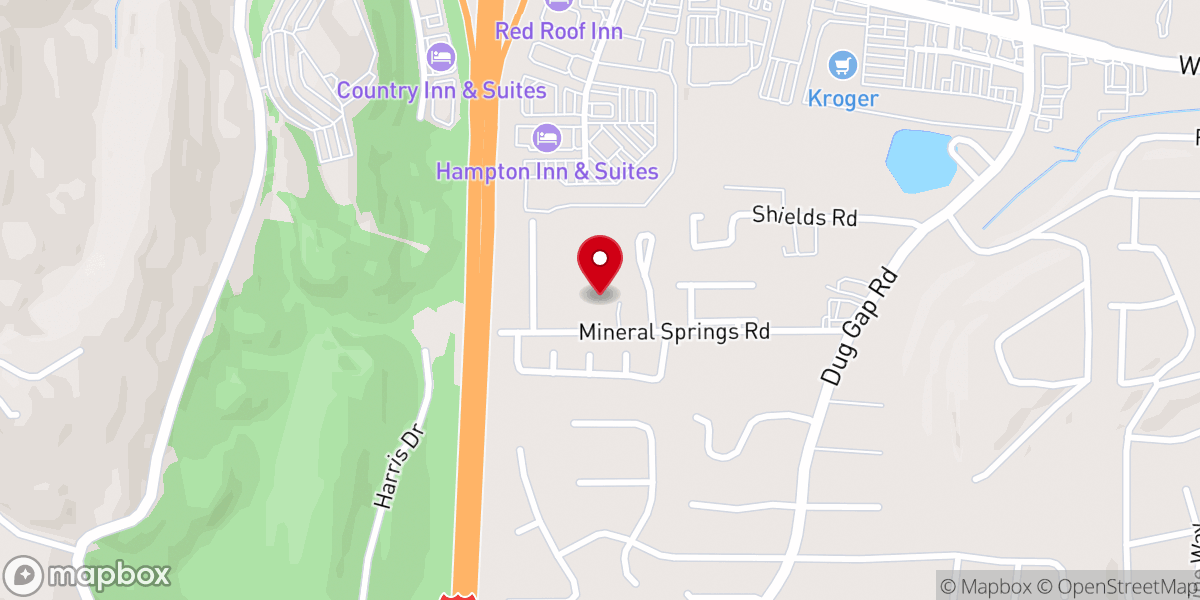 Map showing location of Valley Brook Church of God