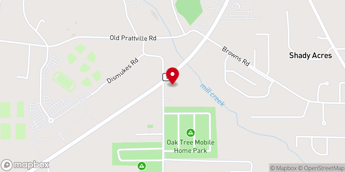 Map showing location of Church at the Brook