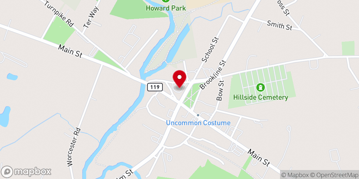 Map showing location of United Methodist Church