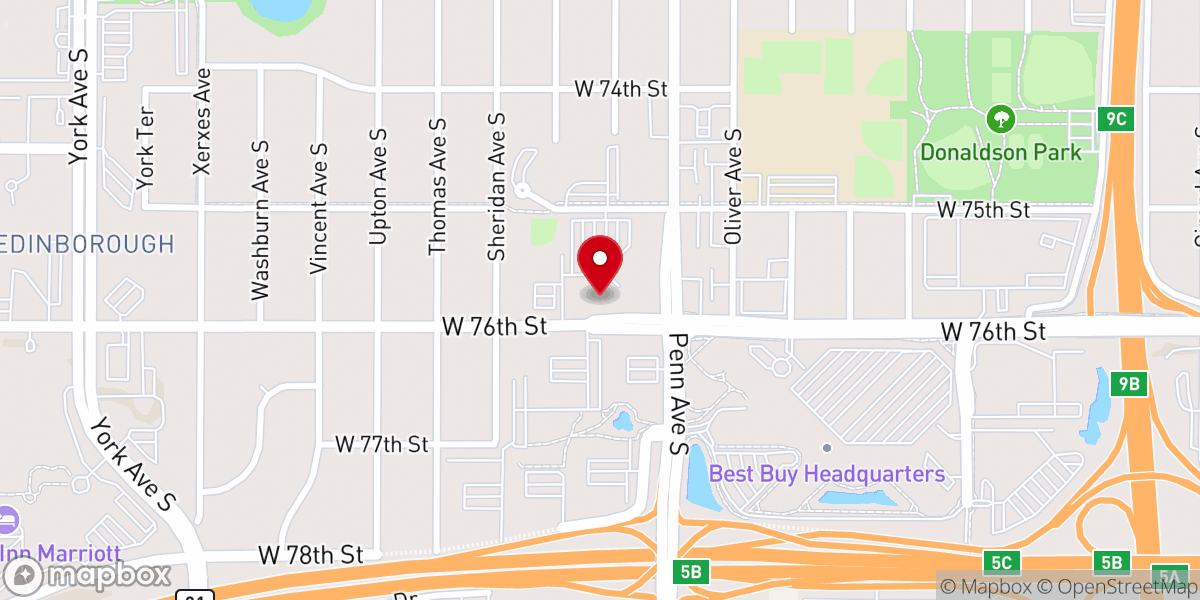 Map showing location of St Richard Catholic Church