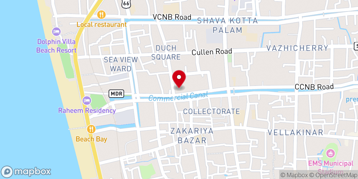 Map showing location of CSI Christ Church