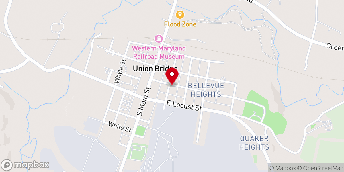 Map showing location of St James Lutheran Church