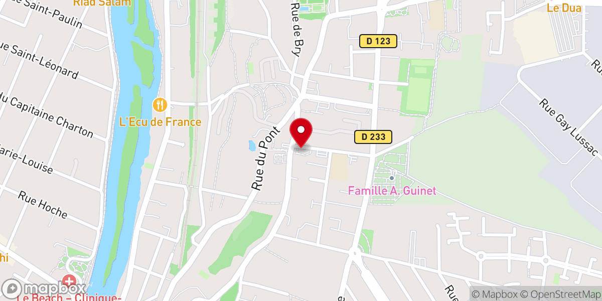 Map showing location of Église Saint-Pierre