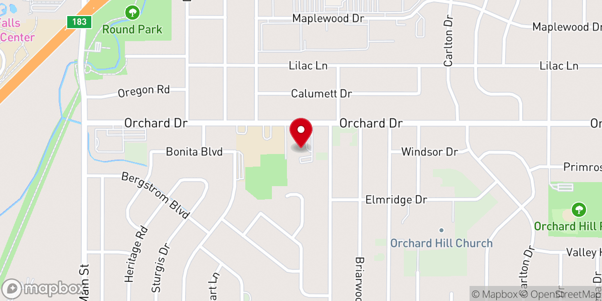 Map showing location of Generations Church