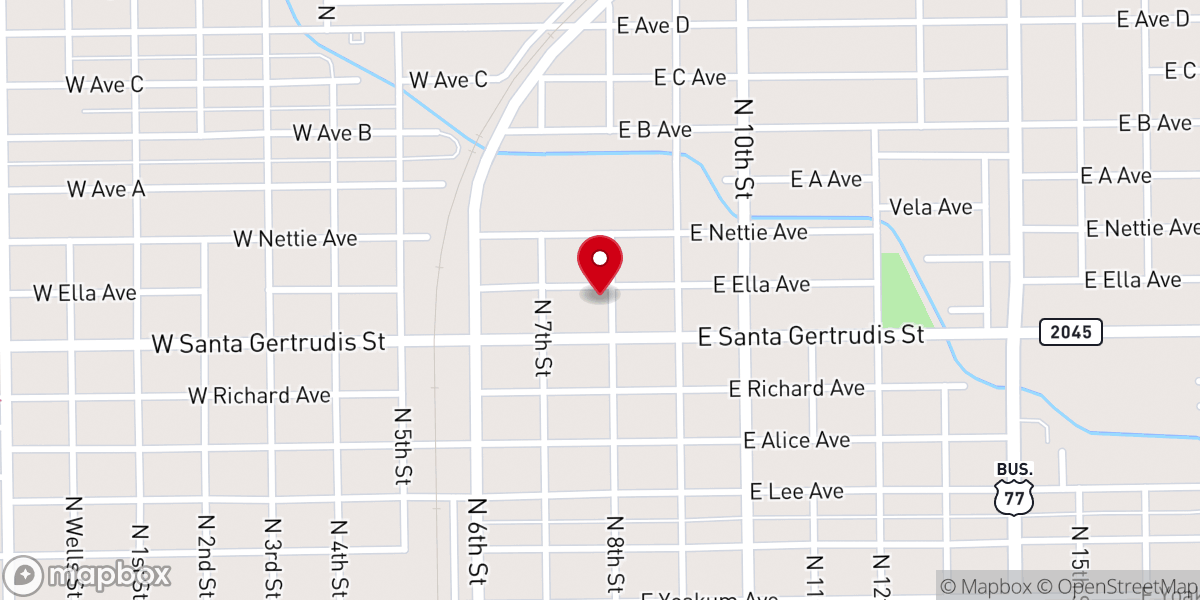 Map showing location of St Martin Catholic Church