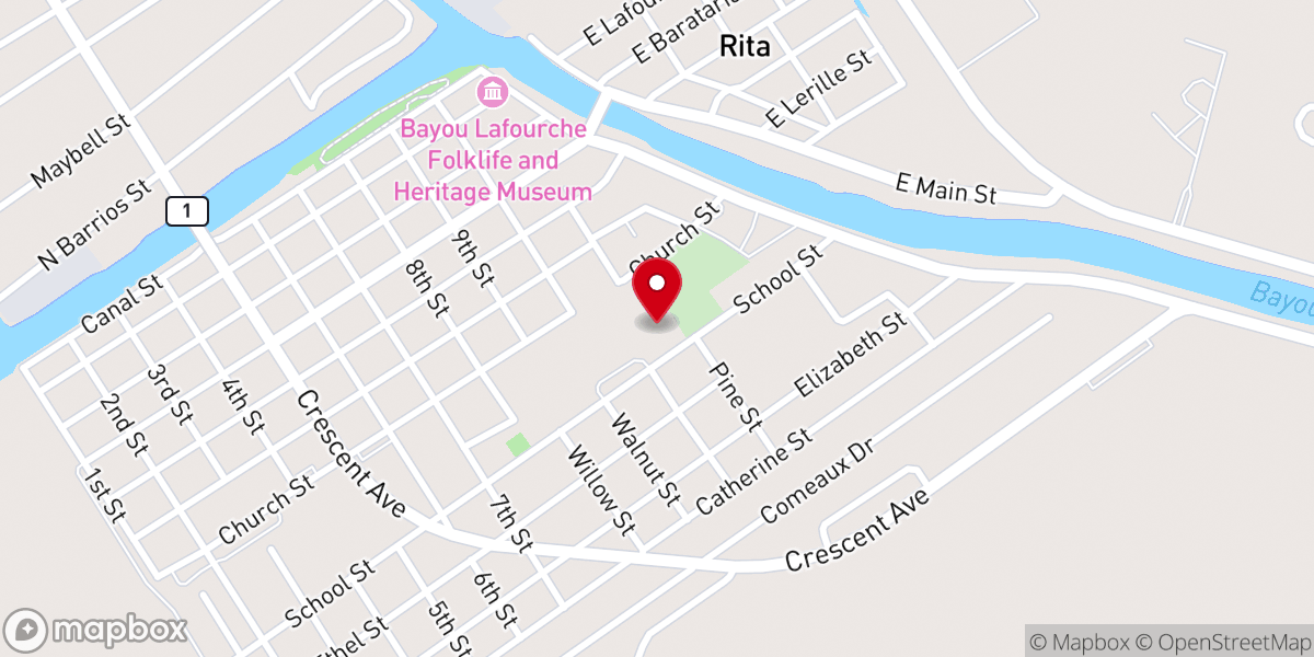 Map showing location of Holy Savior Youth Center