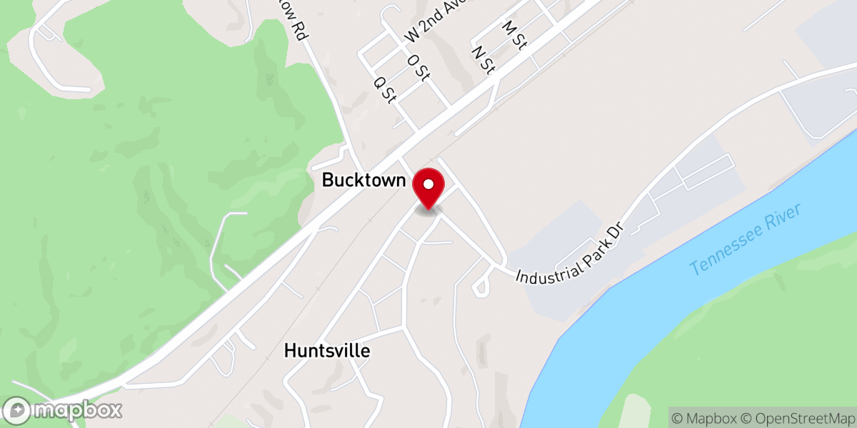 Map showing location of Riverview Baptist Church