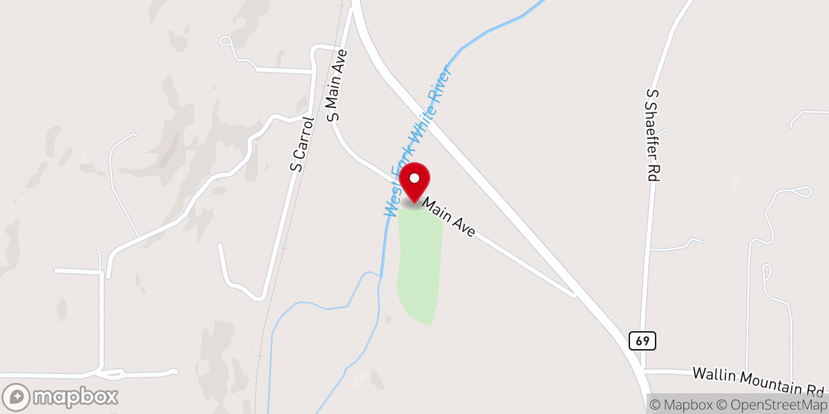 Map showing location of Ford Baptist Church