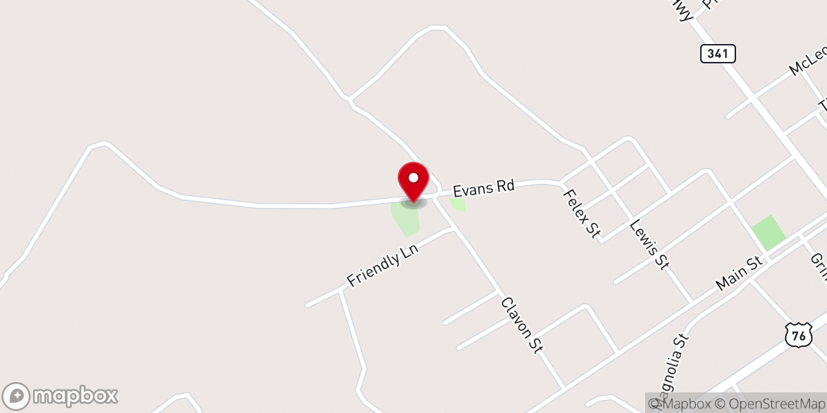 Map showing location of Lynchburg Church of God By Faith