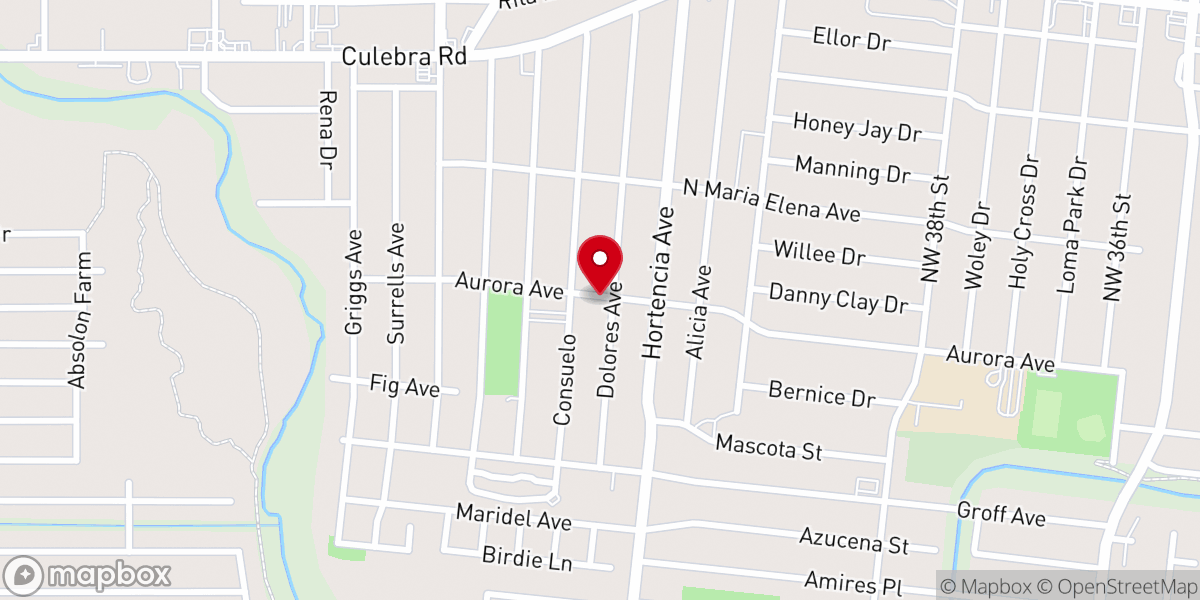 Map showing location of La Hermosa Templo