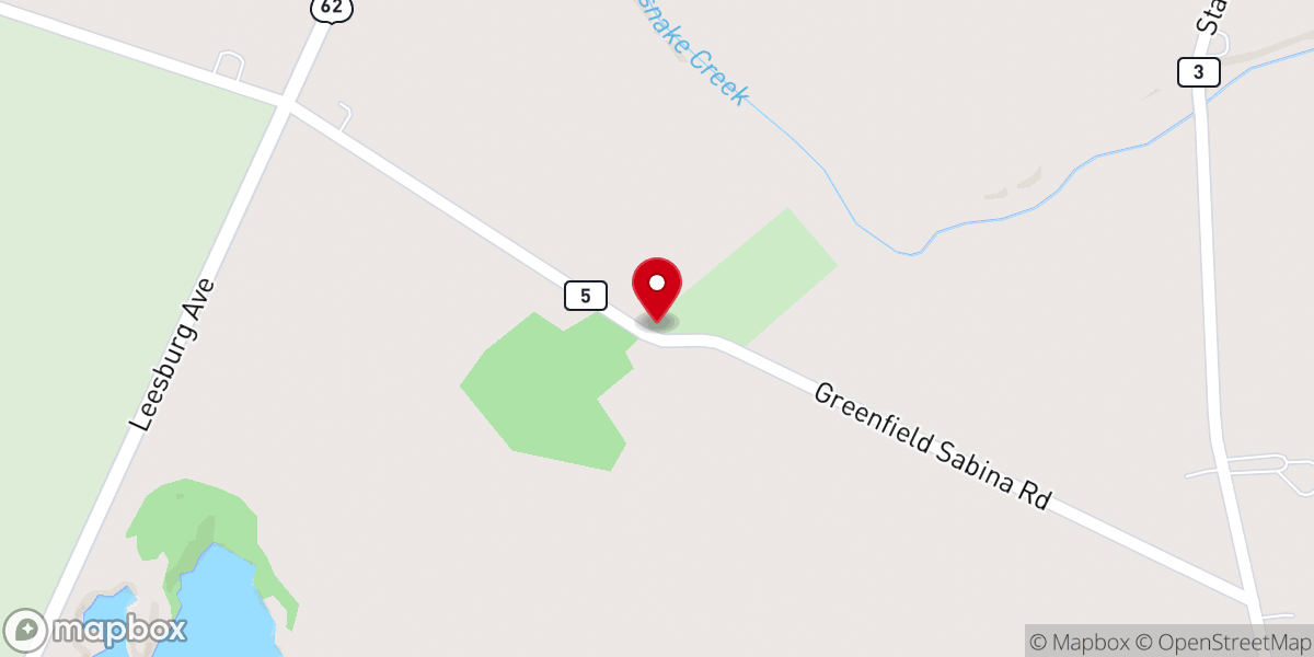 Map showing location of White Oak Grove United Methodist Church
