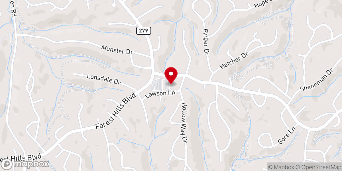 Map showing location of United Lutheran Church