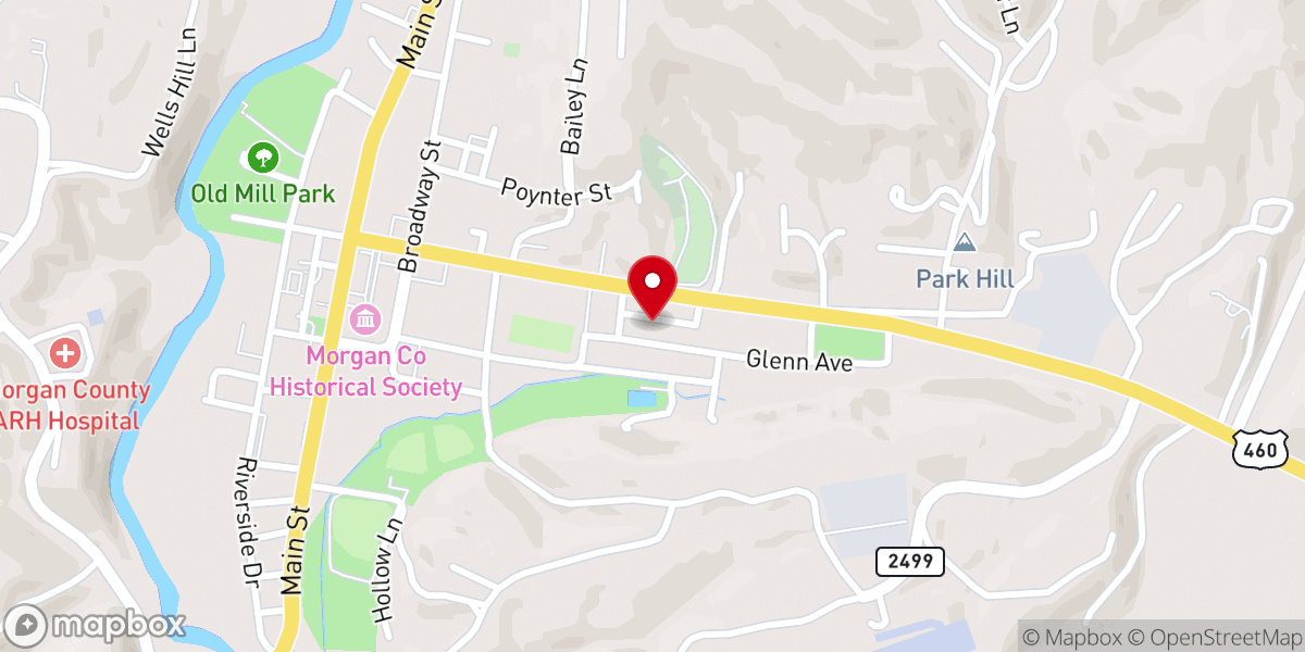 Map showing location of West Liberty Church of Christ