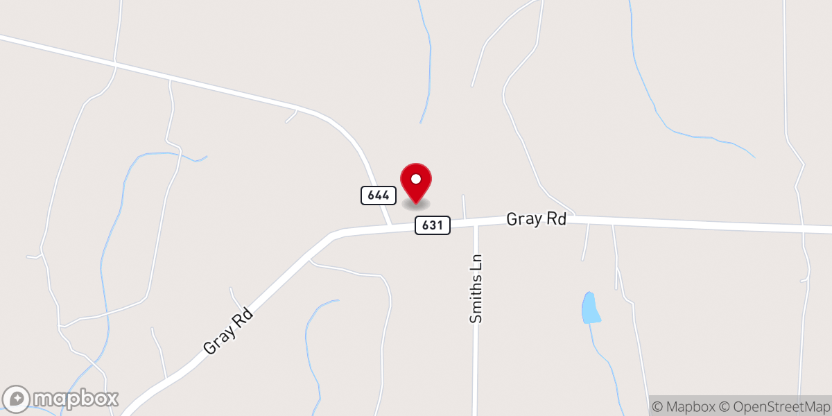 Map showing location of New Center Star Baptist Church