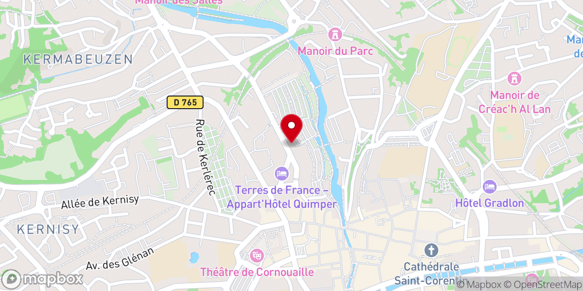 Map showing location of chapelle de la Providence
