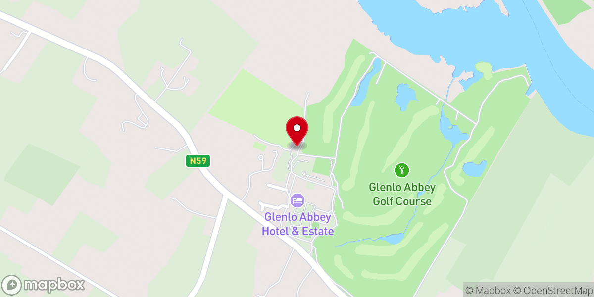 Map showing location of Glenlo Abbey Golf Club