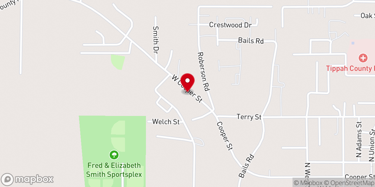 Map showing location of The New Life Pentecostal Church