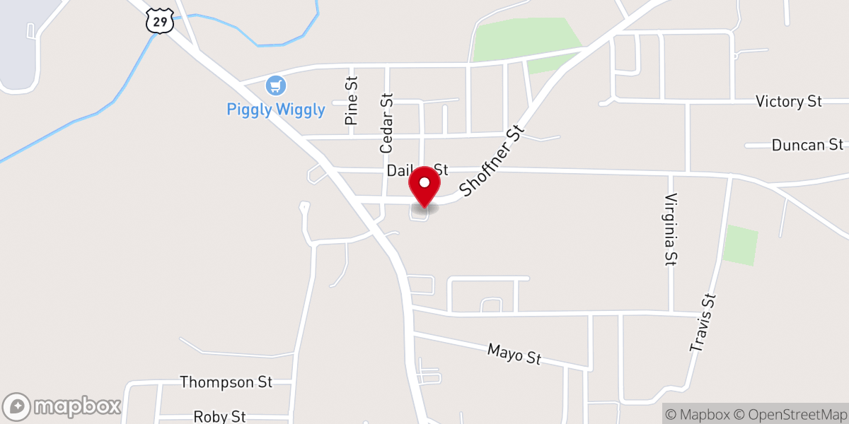 Map showing location of East Brewton Church of God