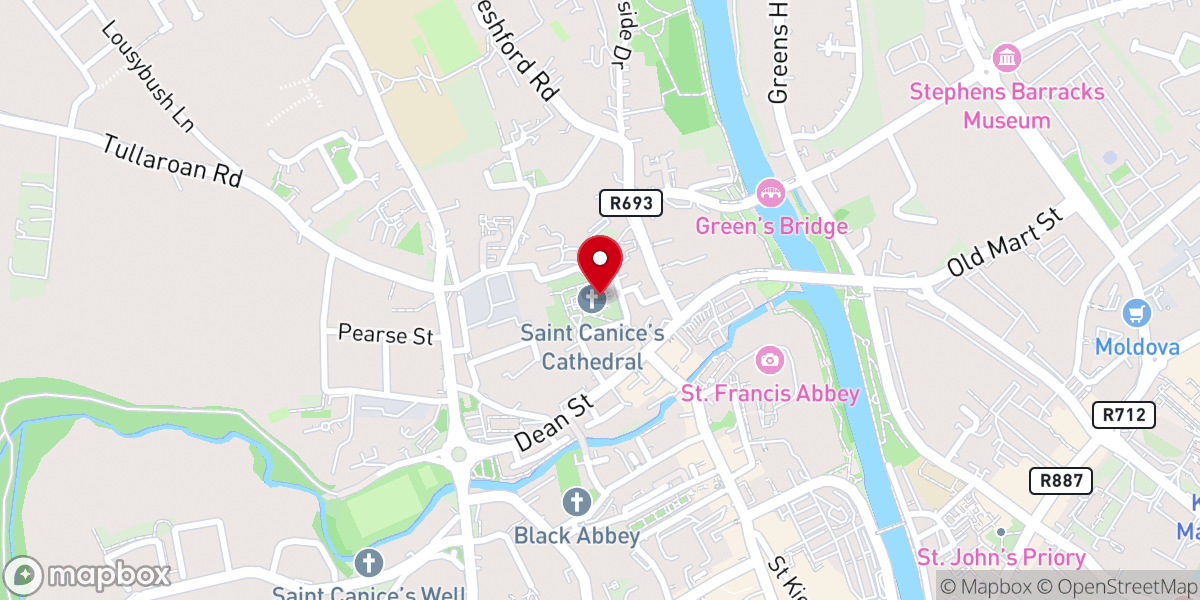 Map showing location of The Round Tower