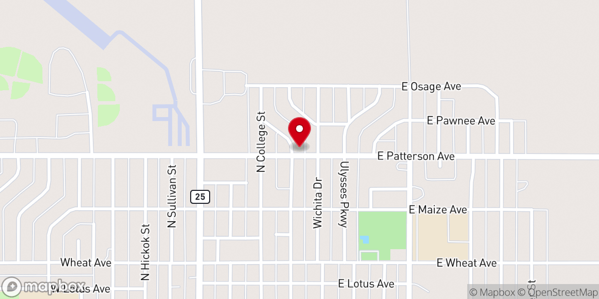 Map showing location of Patterson Ave Church of God Prsng