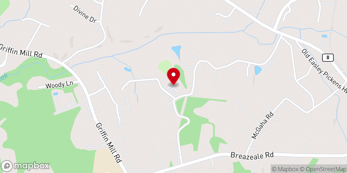 Map showing location of Landmark Baptist Church