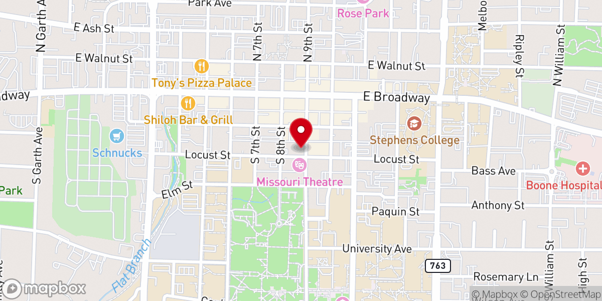 Map showing location of Calvary Episcopal Church
