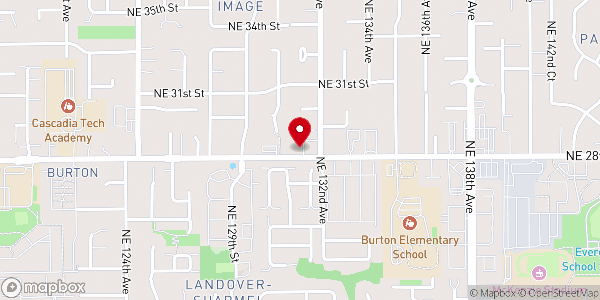 Map showing location of Peace Lutheran Church
