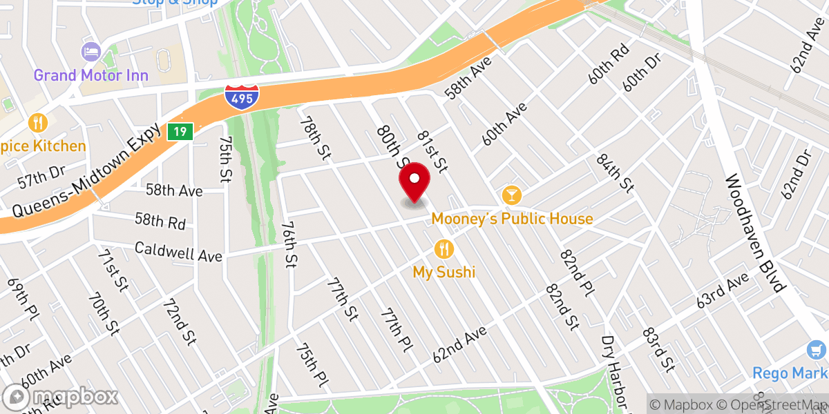 Map showing location of Community Church of Elmhurst
