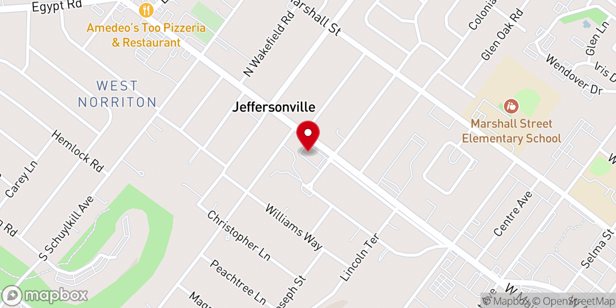 Map showing location of Iglesia Maranatha Norristown ICI USA