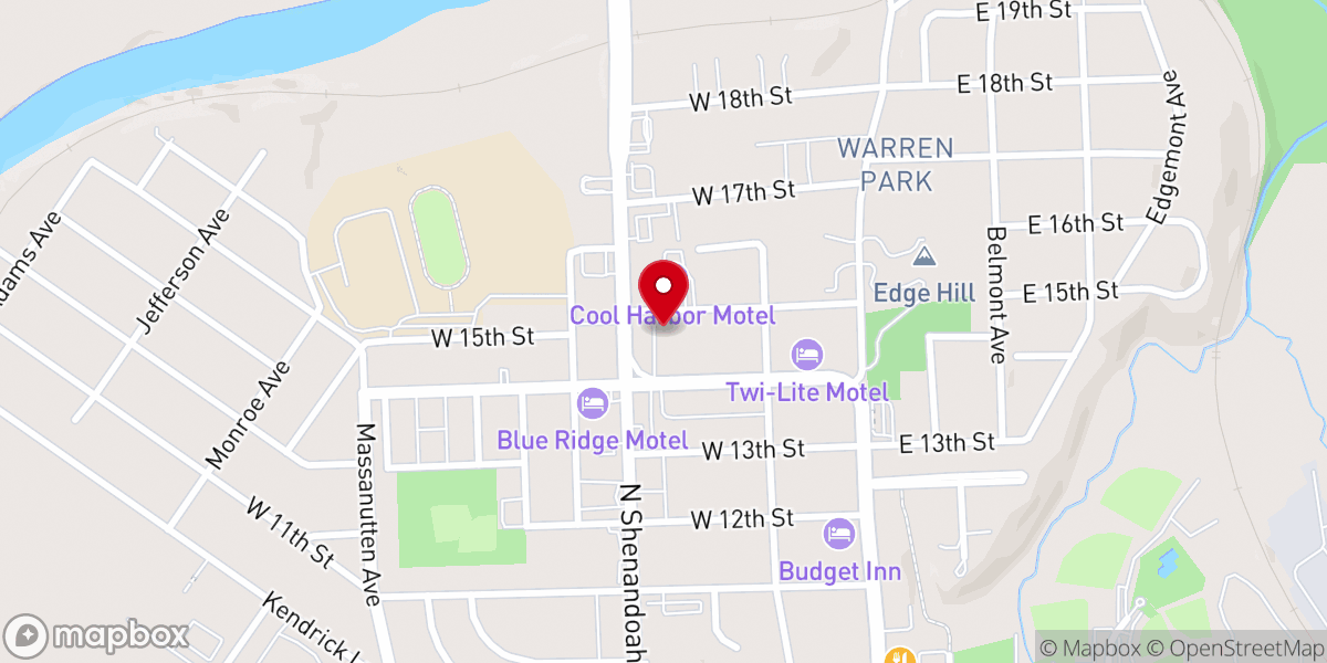 Map showing location of Front Royal Church Of Christ