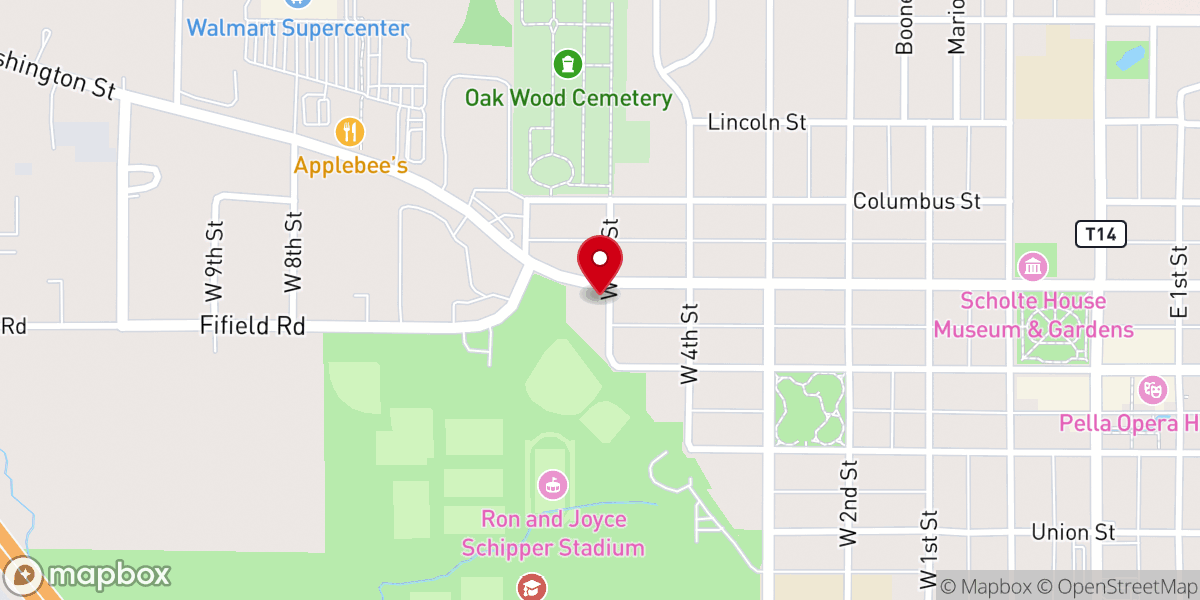 Map showing location of New Hope Community Church
