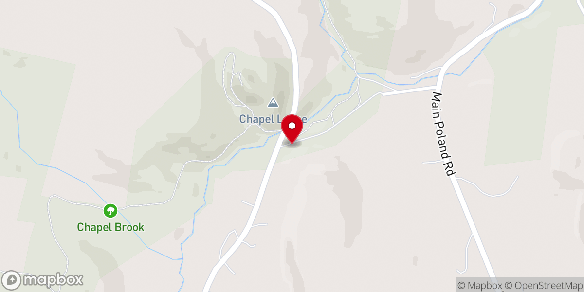 Map showing location of Chapel Falls