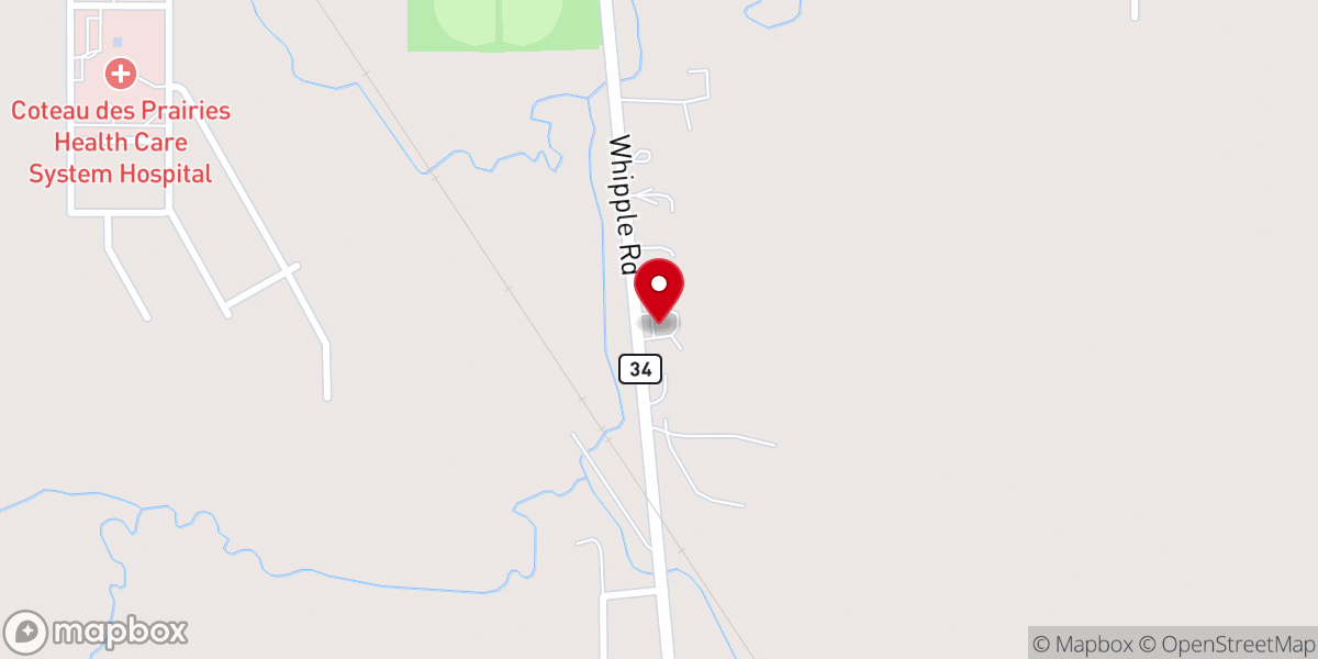 Map showing location of Christian Outreach Center