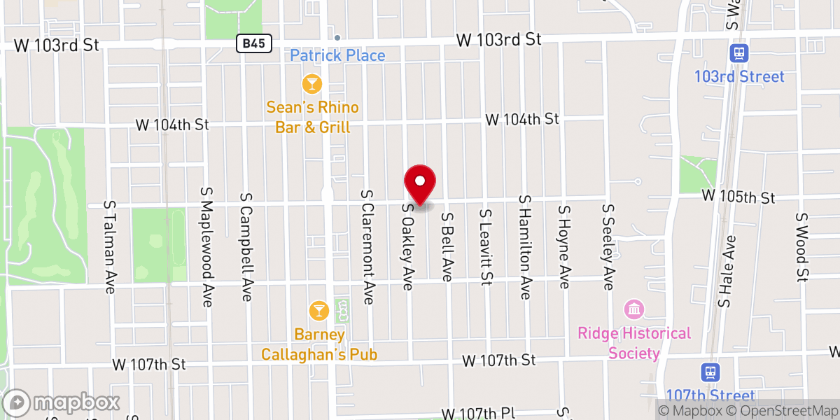 Map showing location of Saint John the Divine Lutheran Church