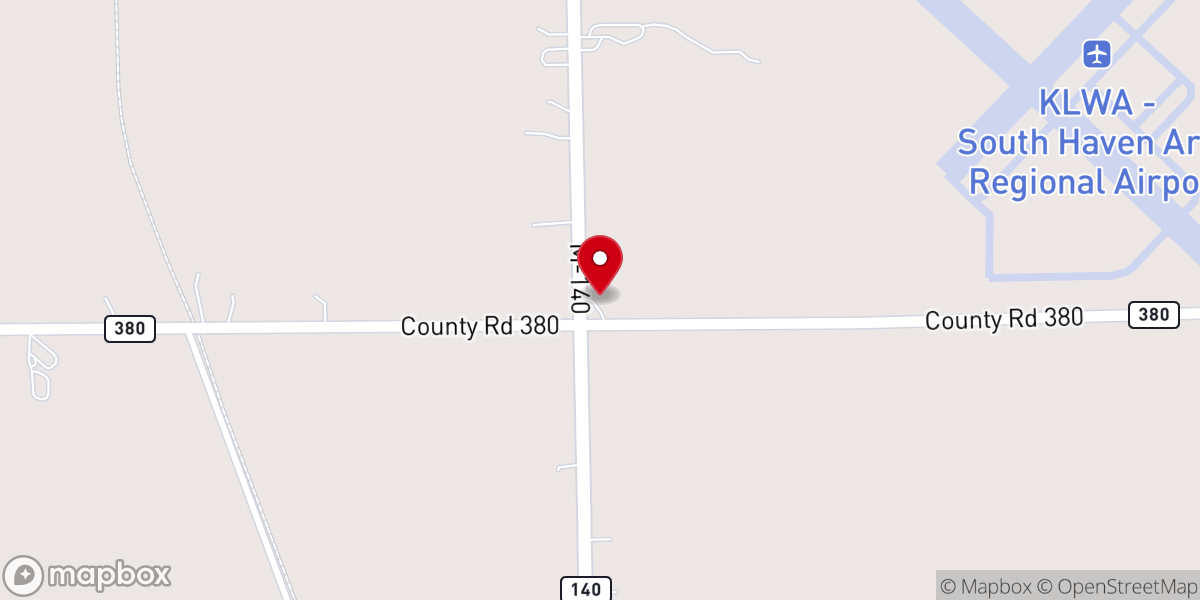 Map showing location of Lakeshore Church of Christ