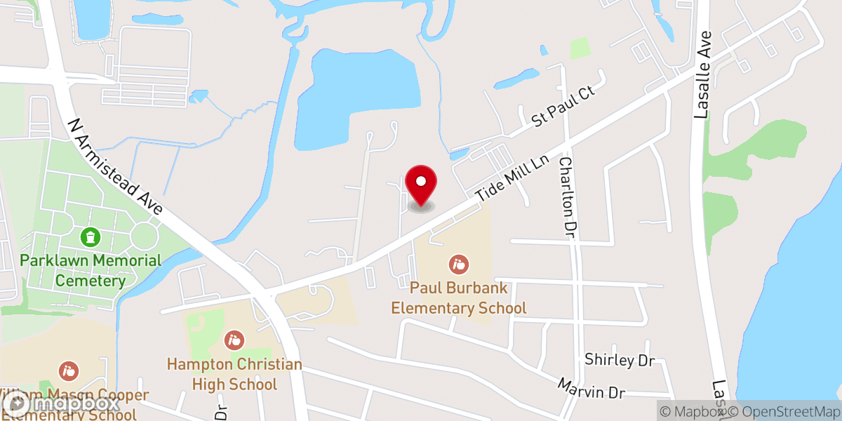 Map showing location of The Bridge Church