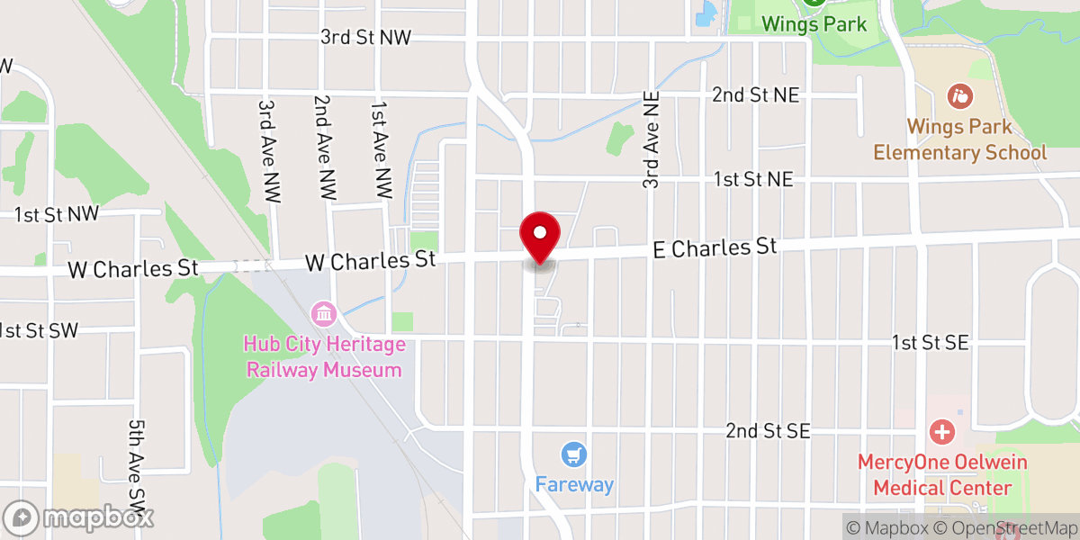 Map showing location of Christ United Presbyterian Church